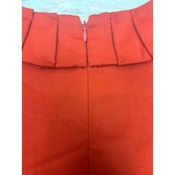 Badgley Mischka Women’s 8 Dark Orange Wool Lined Mini Cocktail Dress - Picture 5 of 7